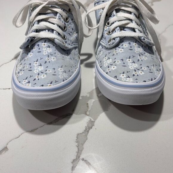 VANS | Women’s Floral Blue Fashion Sneakers Size 7.5 - Picture 5 of 12